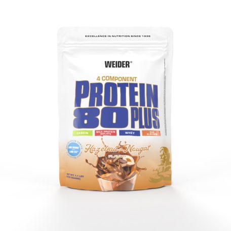 Weider Protein 80 Plus 500 g fehérjepor - mogyoró-nugát