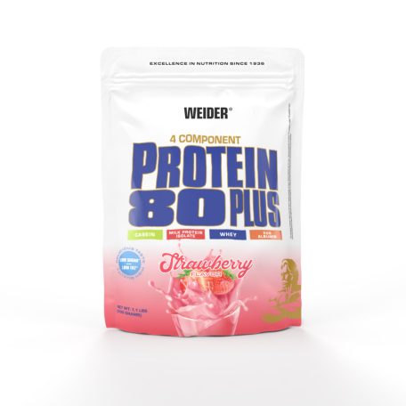 Weider Protein 80 Plus 500 g fehérjepor - eper