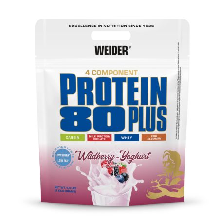 Weider Protein 80 Plus 2 kg fehérjepor - erdei gyümölcs-joghurt