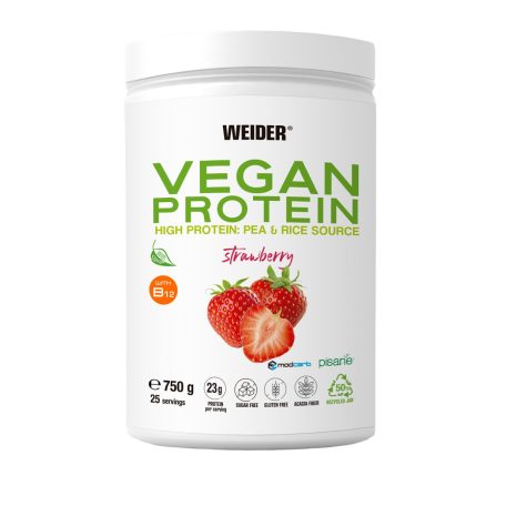 Weider Vegan Protein 750 g vegán fehérjepor - eper