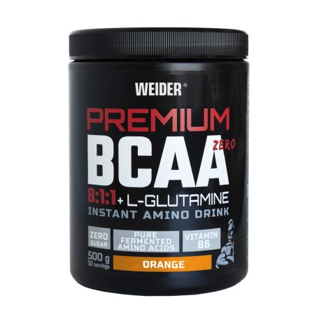 Weider Premium BCAA 8:1:1 + Glutamine ZERO 500 g aminosav - narancs