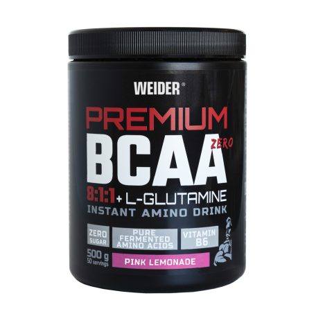 Weider Premium BCAA 8:1:1 + Glutamine ZERO 500 g aminosav - pink limonádé