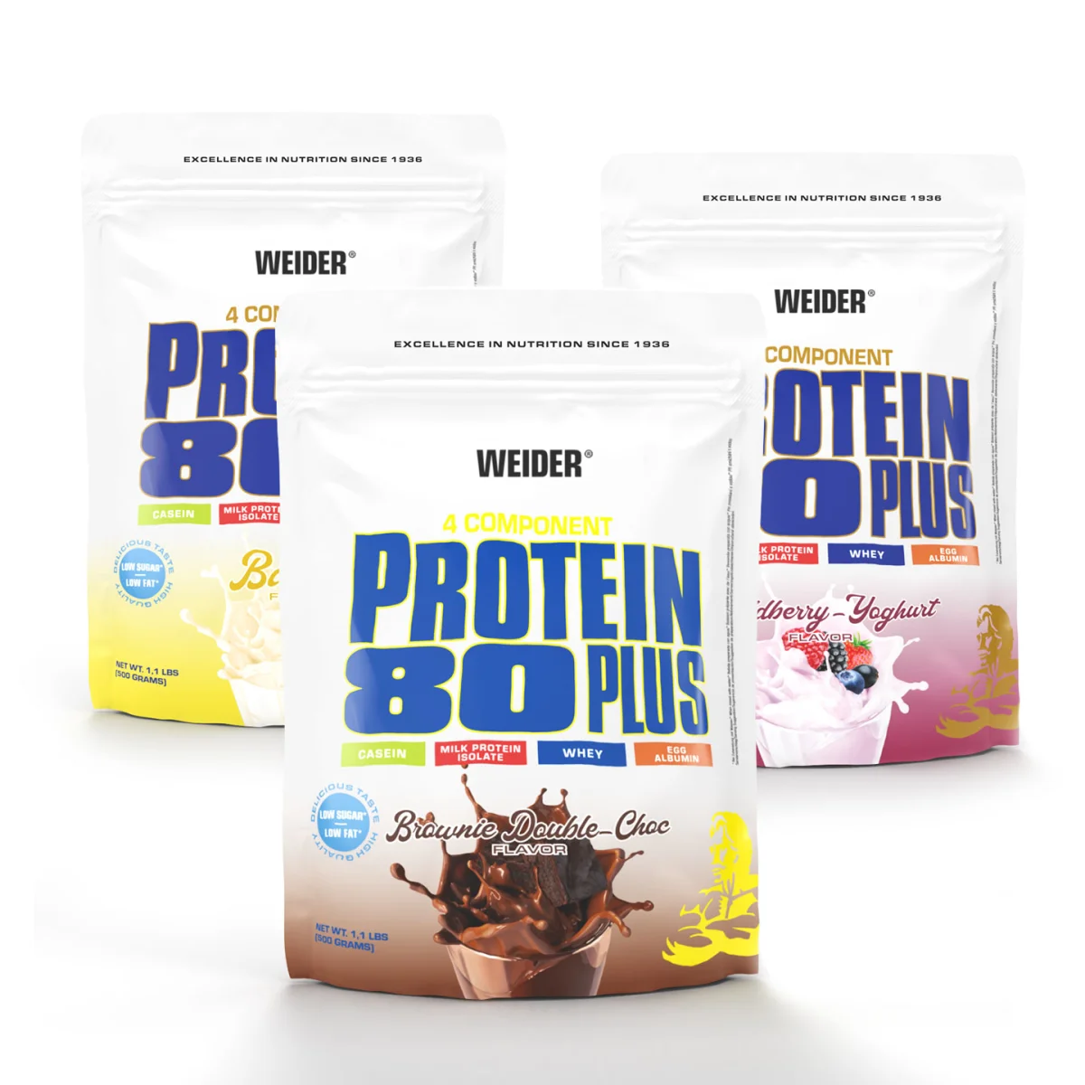 weider-protein-80-plus-1-4-3 80 + 500 g fehérje - Image 1